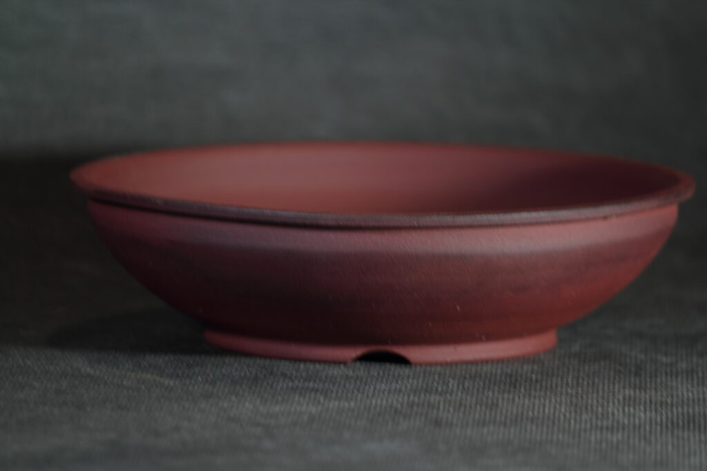 pot à bonsaï de type assiette en grès de Xing