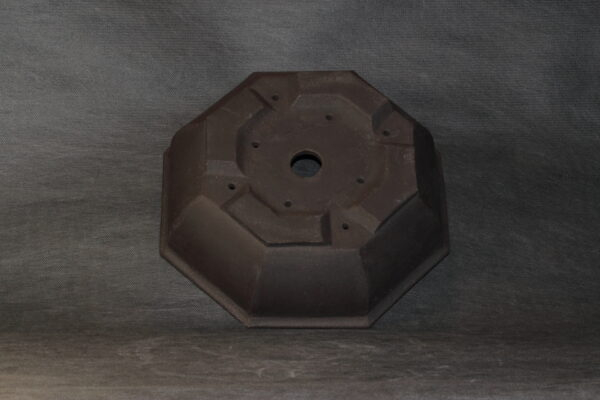 Pot à bonsaï octogonal en grès noir – Image 4