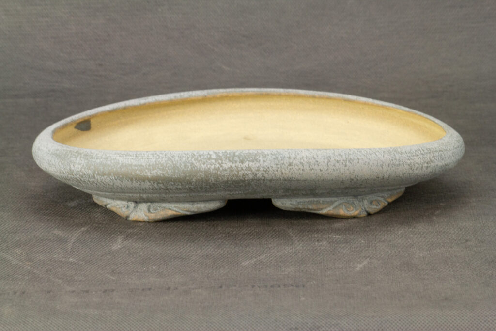 Poterie à bonsaï gris bleuté