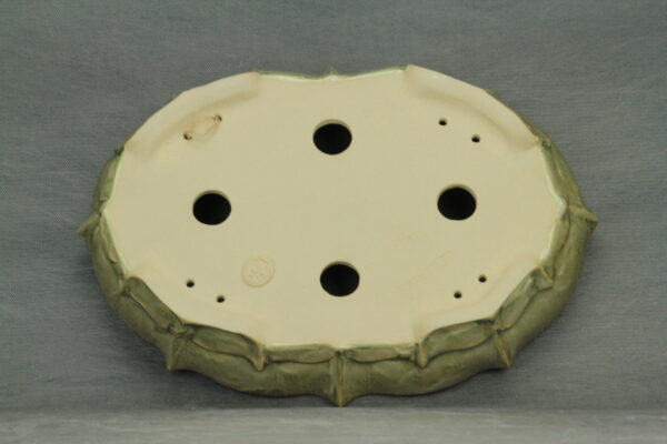 Pot à bonsaï ovale émaillé vert – Image 6