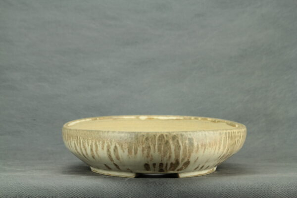 Pot à bonsaï ovale émaux de cendre beige – Image 3