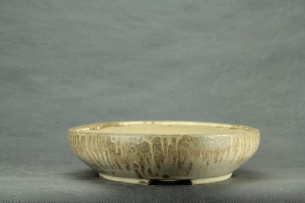Pot à bonsaï ovale émaux de cendre beige – Image 4