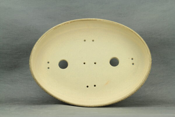 Pot à bonsaï ovale émaux de cendre beige – Image 5