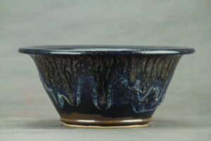 pot à semi cascade émaillé bleu