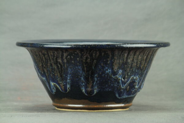 pot à semi cascade émaillé bleu