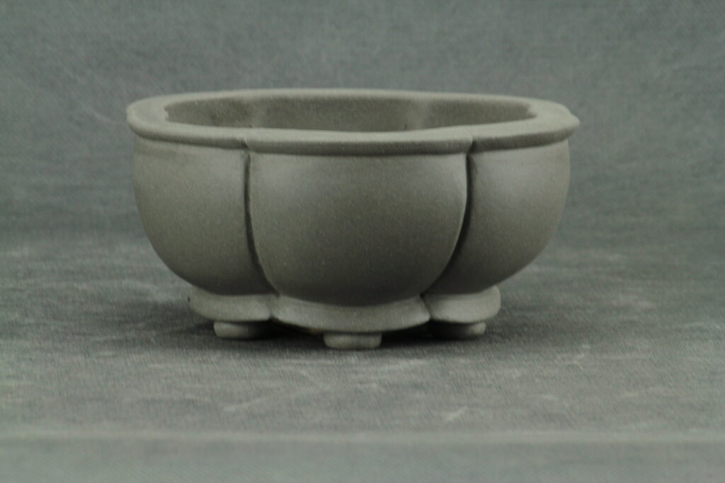 pot bonsaï rond six face