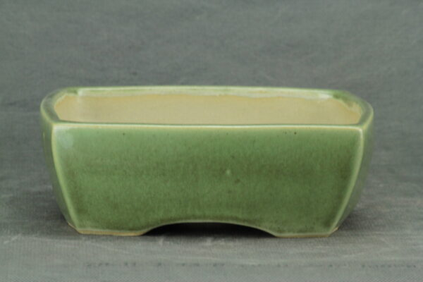 poterie bonsaï carrée émaillée vert – Image 2