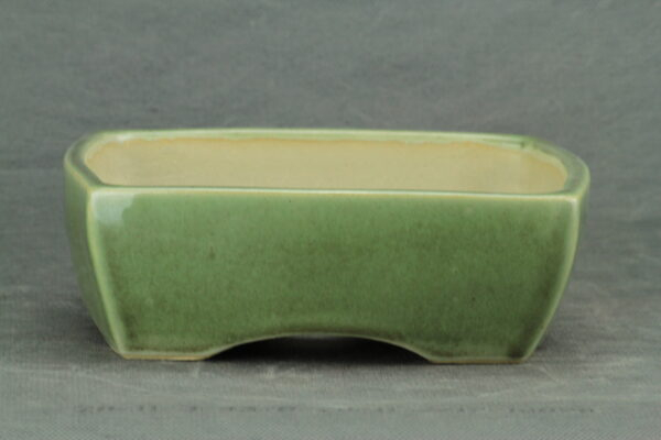 poterie bonsaï carrée émaillée vert – Image 3