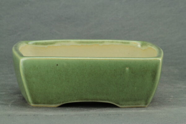 poterie bonsaï carrée émaillée vert – Image 4