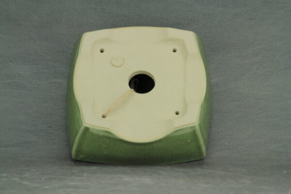 poterie bonsaï carrée émaillée vert – Image 6