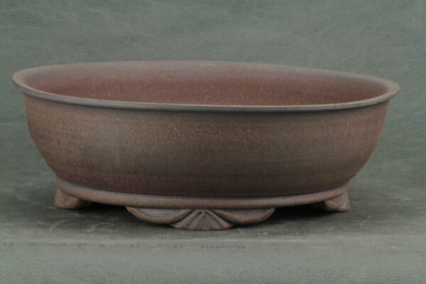 Poterie à bonsaï ronde artisanal en terre brute – Image 2