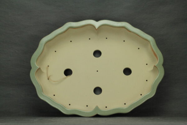 Grand pot à bonsaï lotus émaillé vert – Image 6
